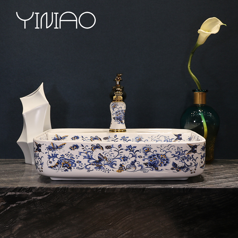 The stage basin oval lavatory household toilet plate ceramic modern sanitary ware art basin of continental basin that wash a face to wash your hands