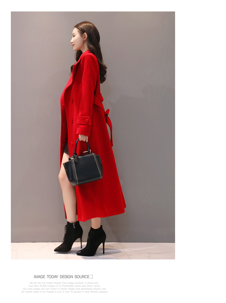 Quầy lễ tân khách sạn chào đón công việc quần áo công ty bất động sản mùa đông bộ phận bán hàng qua đầu gối phụ nữ áo len áo khoác nữ cao cấp