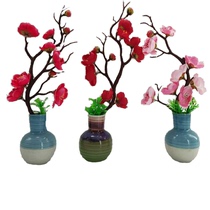 Jingdezhen handmade ceramics creative mini hydroponic dried flower arrangement simple desktop decoration vase