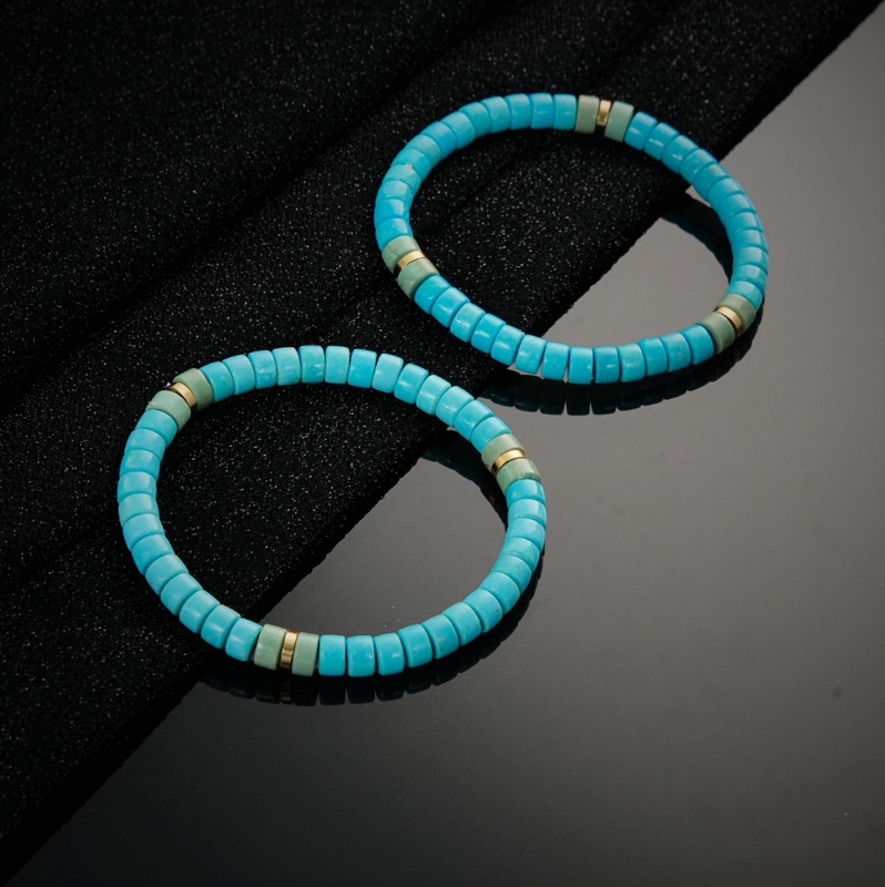 【Lier Baby】Turquoise Old-Shaped Straight-Cut Bracelet (One of the Variety Options) Sct5070773 【Lier Baby】Turquoise Old-Shaped Straight-Cut Bracelet (One of the Variety Options) Sct5070773