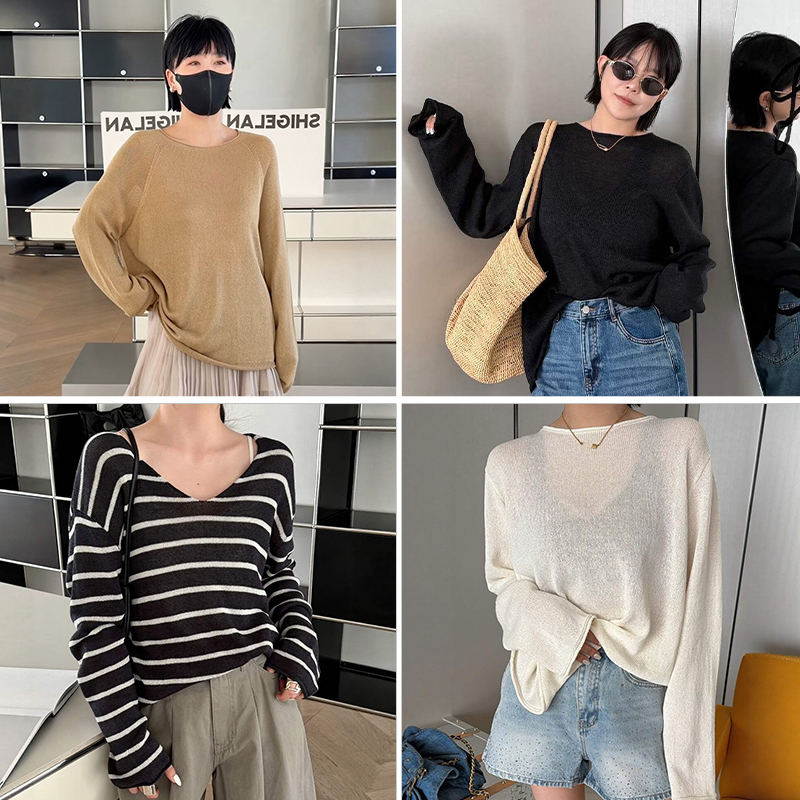 Almost Sold Out Shige Lan Women's Thin Sunscreen Knitwear 26 Collection 1009/26238/Z53 Almost Sold Out Shige Lan Women's Thin Sunscreen Knitwear 26 Collection 1009/26238/Z53
