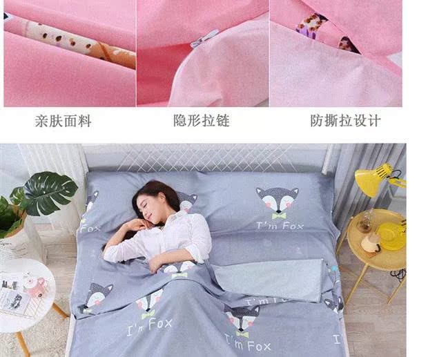 Du lịch cần thiết túi ngủ bẩn khách sạn khách sạn chăn ga khử mùi gia đình xe buýt siesta hành trình siêu nhẹ trẻ em - Túi ngủ túi ngủ cá mập