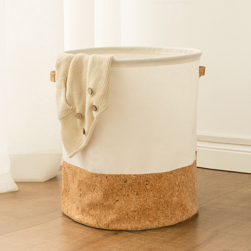 Natural cotton numb art Nordic home big number folding dirty clothes basket clothes bucket laundry basket containing basket