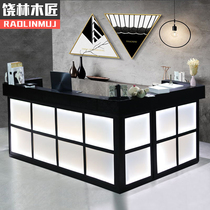 Industrial retro style Small shop cashier Corner bar Cafe Milk tea clothing Barber shop Reception counter