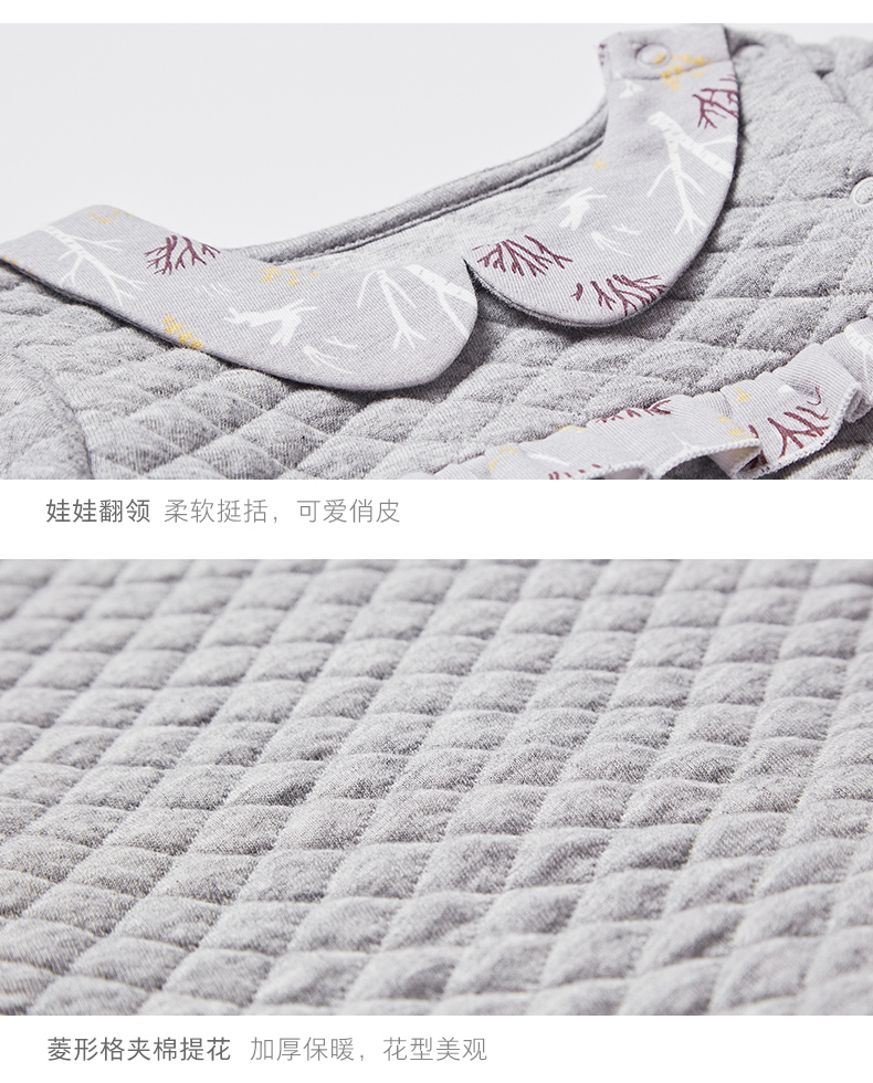 Cotton Church Baby Autumn Women Baby Siamese Quần áo sơ sinh Trẻ sơ sinh Mùa thu và Mùa đông One Piece quan ao tre em