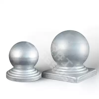 Square steel ball cover stamping thick hollow iron ball iron stigma guardrail sealing cover ball cover ball cover railing ball seat