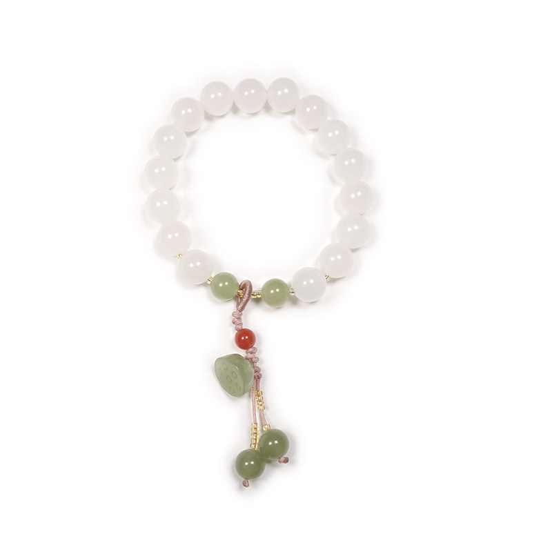 Xinjiang Hetian jade jasper bracelet bracelet round beads