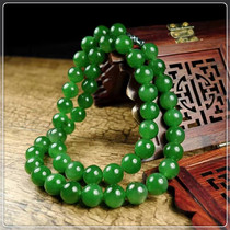 Chongyu Hetian Jade Jasper Spinach Green Necklace neck Ornament