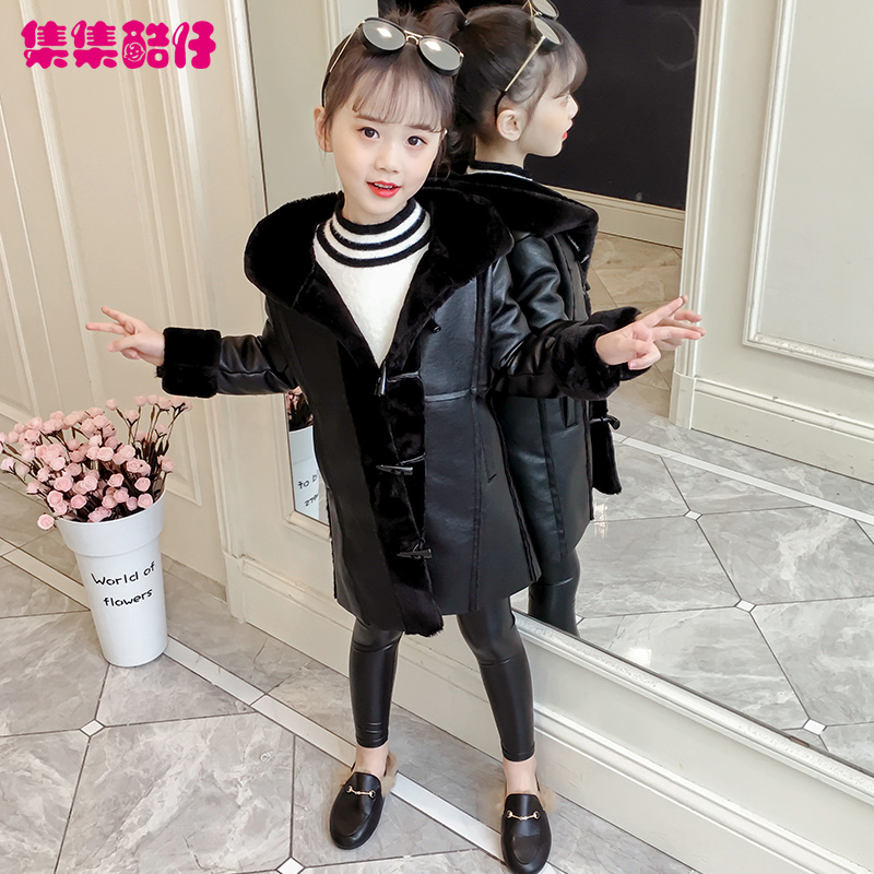 Купить детская куртка Девушки кожаная куртка 2019 новой корейской ...