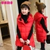 Áo khoác vest nữ mới 2018 cho bé gái vest dài cotton cho bé trai mùa thu lớn và mùa đông áo vest cotton dày