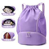 New student sports class bag football large basketball backpack printed independent shoe compartment waterproof oxford cloth shoulders