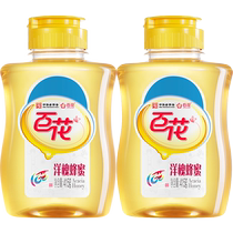 Chinas time-honored brand Baihua Acacia Honey 415g bottle*2 natural acacia nectar pointed mouth bottle does not drip