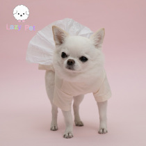 Lazy Pet Korean louisdog Pet clothes cat and dog summer ruffled hem T-shirt