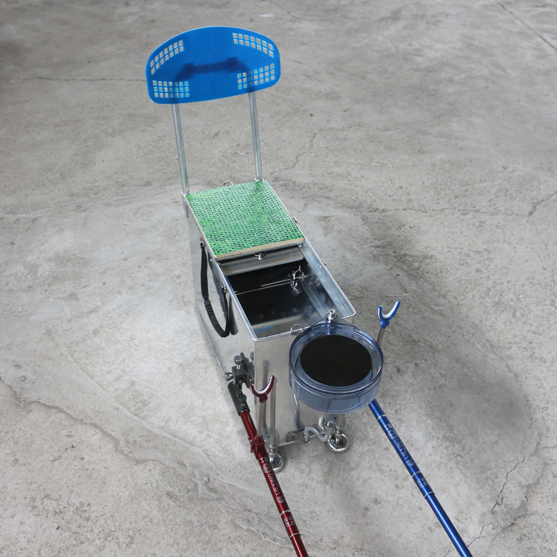 Upgraded aluminum alloy heightened version fully enclosed 32 liters wild fishing box lightweight fishing bucket