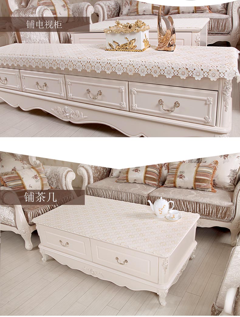 Hoa rỗng cắt khăn trải bàn PVC Vải nhựa bàn cà phê đệm bàn cà phê khăn trải bàn đầu giường che bàn khăn trải bàn Bàn cà phê vải - Khăn trải bàn khăn trải bàn không thấm nước