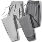 Мужские осенние штаны с молнией, свободный прямой крой, большой размер