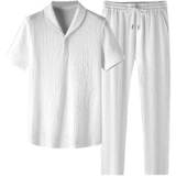 Элитный шелковый летний комплект, тонкий быстросохнущий спортивный костюм, легкий роскошный стиль, оверсайз, короткий рукав