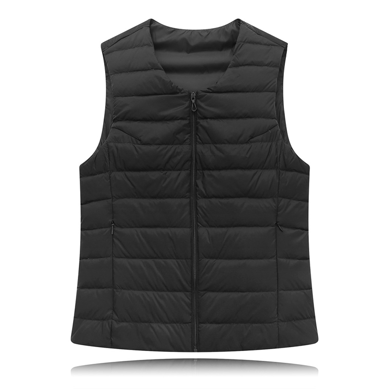 Down Vest for Women, Autumn and Winter, Middle-Aged and Young, Thin, Slim Fit, Round Neck Vest, Mother's Waistcoat, Fashionable and Warm Vest