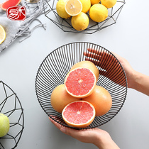 Nordic fruit plate living room fruit basket creative home Modern simple wrought iron fruit basket multifunctional dry fruit plate candy plate