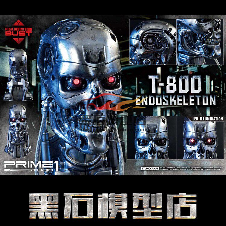 Prime 1 Studio HDBT1-01 1 2 1984 Terminator 1 T800 skeletal eye can light