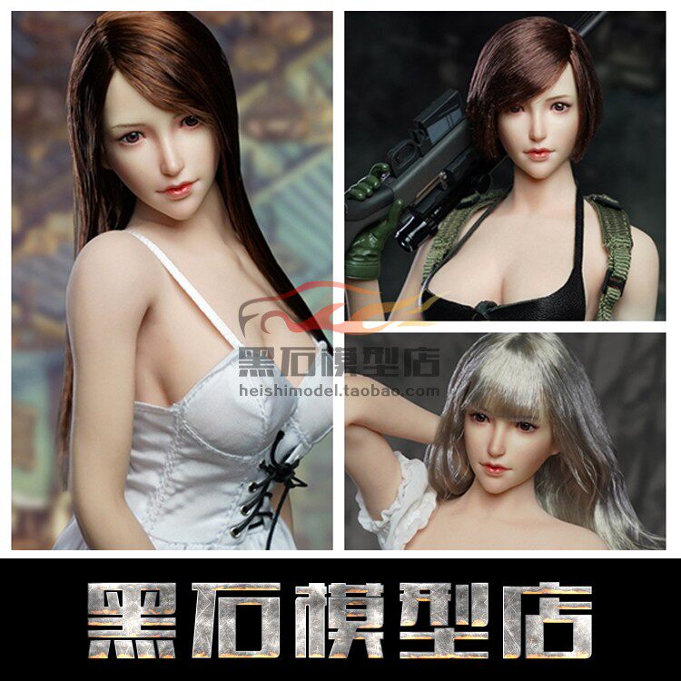 Spot SUPER DUCK SDH017 1 6 Beautiful Head Carving Female Soldier Head Carving A B C Three