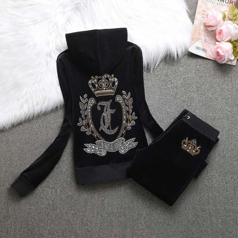 Velvet Tracksuit for Women 2026 New Spring and Autumn Velvet Tracksuit Women's Cardigan Jc Fashion Casual Wear