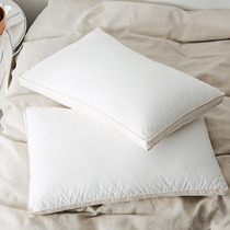 1 pack] Cotton non-fluorescent fabric pillow pillow core adult hotel feather velvet pillow single pillow single pillow washable machine