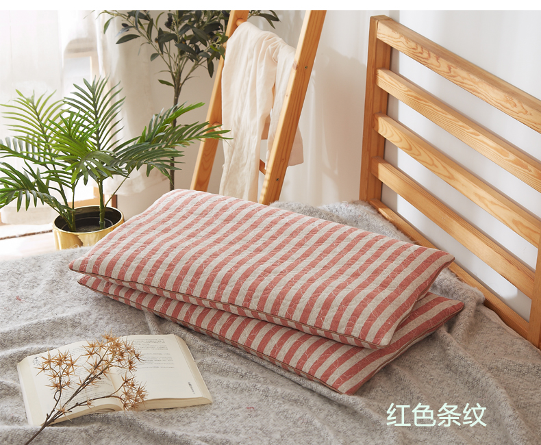 Toàn bộ gối kiều mạch Bông dệt kim kiều mạch lõi Đàn ông và phụ nữ Độc thân đôi trẻ em Qiao Mai Chăm sóc tại nhà Gối thấp cổ tử cung - Gối gối chữ u cao su non