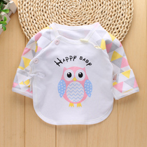 2 pieces of cotton newborn half-back clothes 0-3 month baby underwear lace-up monk clothes baby tops
