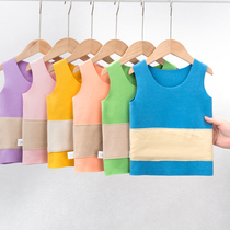 Childrens vest fever De velvet no trace warm self-heating winter baby plus velvet male and female baby base