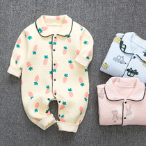 Baby cotton jacket baby cotton clothes thermal underwear pajamas thick children climbing clothes autumn and winter climbing clothes