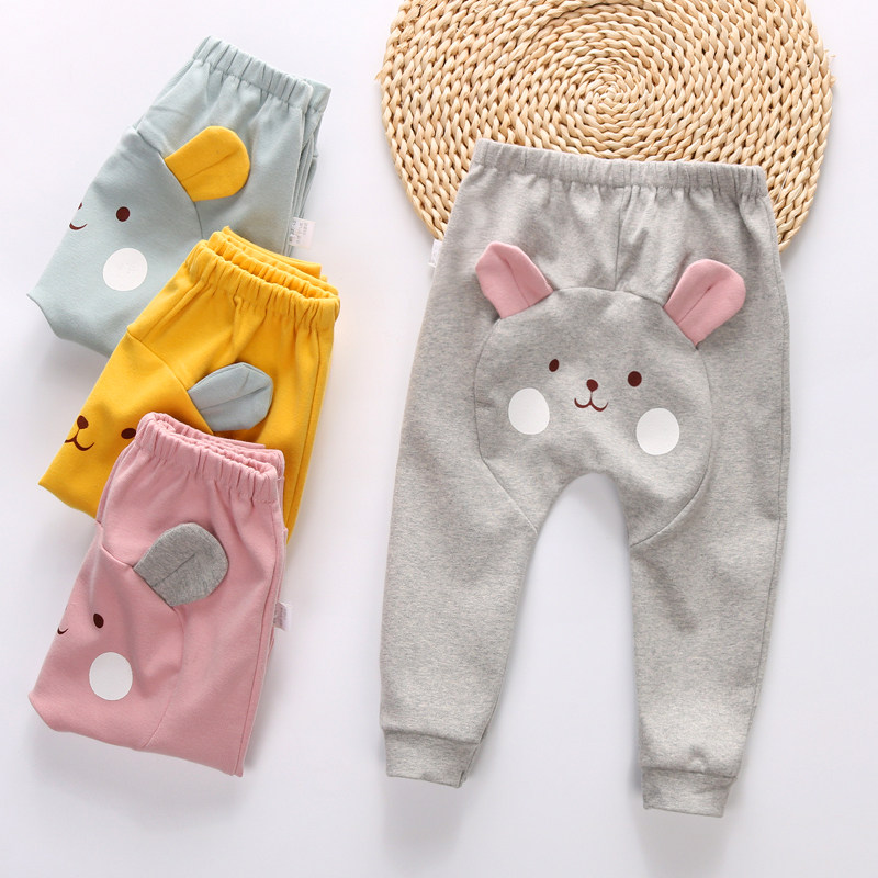 Baby big PP pants spring and autumn thin models for men and women baby baby pure cotton butt children's big file Harun base season pants