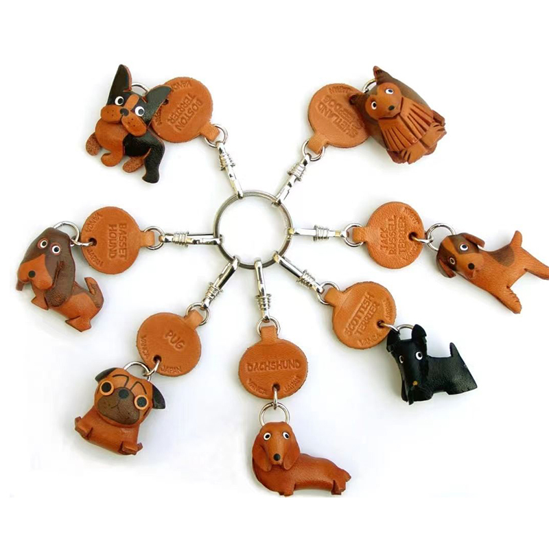 Japanese Vanca Keychain Genuine Leather Planner Accessory Handmade Imported Bag Charm Cultural and Creative Cute Pet Dog Small Size Japanese Vanca Keychain Genuine Leather Planner Accessory Handmade Imported Bag Charm Cultural and Creative Cute Pet Dog Small Size