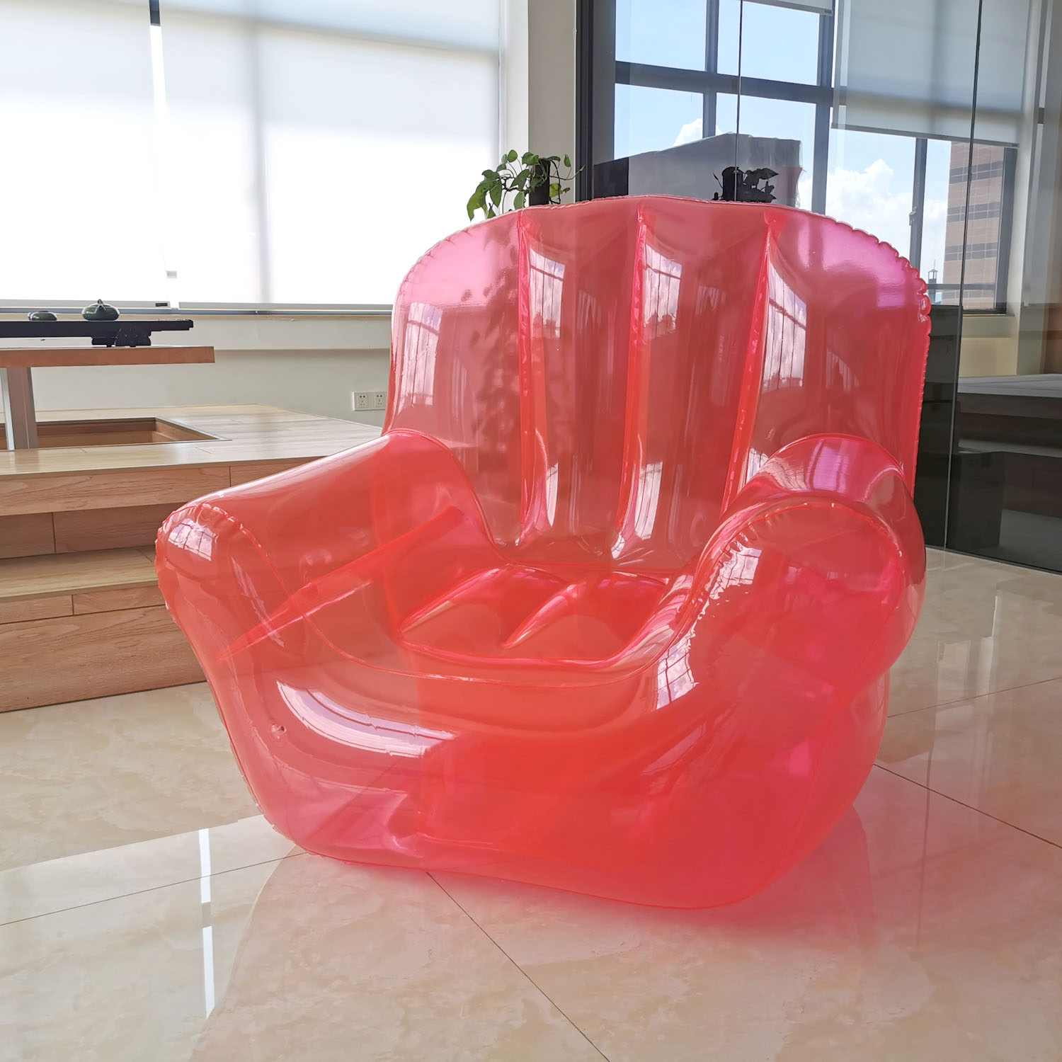 Music festival net red sofa outdoor lazy inflatable sofa bag air bed portable folding stool lunch break reclining chair camping