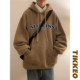 Sweatshirt ຍີ່ຫໍ້ trendy men's spring and autumn American retro heavyweight sweatshirt 2024 new oversize couple coat