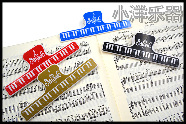Color Acrylic Music Piano Sheet Music Clip Music Stand Clip Ruler Music Gift
