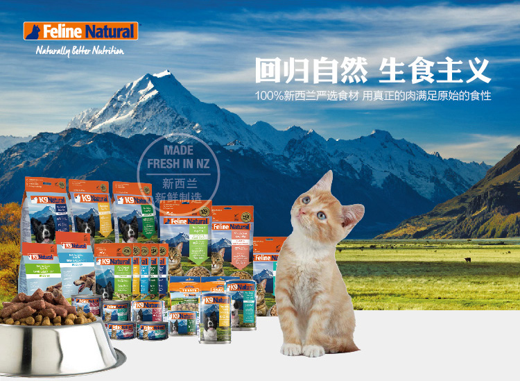 Gửi Junbao New Zealand Nhập khẩu thức ăn cho mèo khô đông lạnh K9 thịt bò nguyên xương và thịt cá trê mèo con mèo con mèo ăn nhẹ - Cat Staples thức ăn mèo
