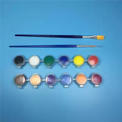 Children's graffiti acrylic paint set Battery motor Battery box Fan blade bubble liquid diode small production coating