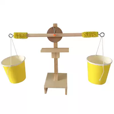 Creative wooden balance scale DIY small production Lever technology gizmo Student science experiment equipment material model