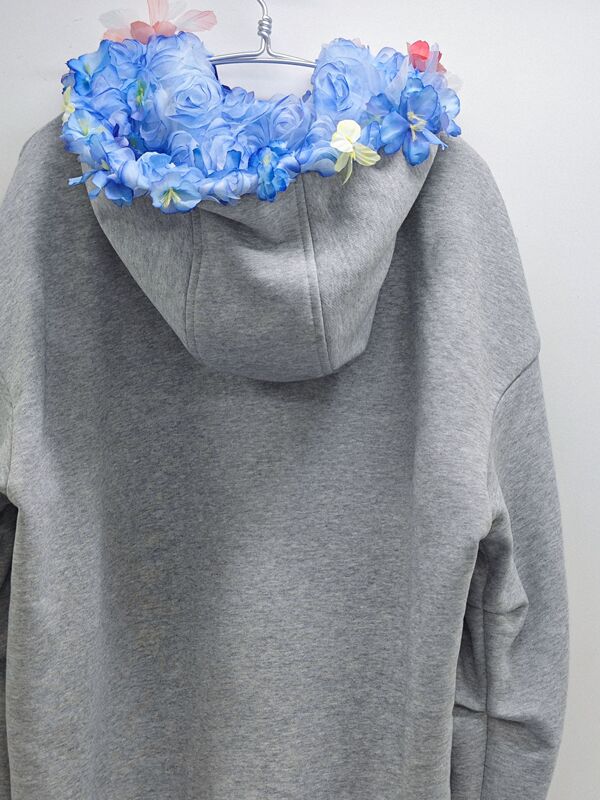 Chengguang Wang if You Bloom, Hat Will Bloom Sweatshirt Simplified Version Flower Hooded Sweatshirt