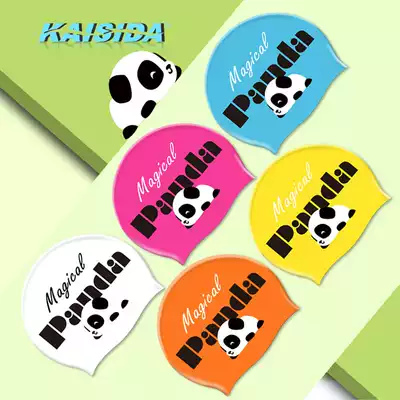 Swimming cap women waterproof non-hair hair large fashion silicone adult Korean cute swimming cap children's swimming equipment