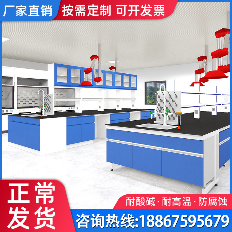 Laboratory Steel Wood Laboratory Bench Table Laboratory Chemical Table All-Steel Physical Central Station