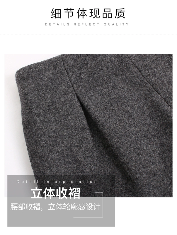 Thu đông 2018 mới quần short len ​​cạp cao nữ phiên bản Hàn Quốc của quần skinny trơn dày ấm áp một từ quần âu