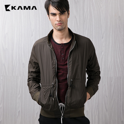 Kama KAMA mùa thu nam áo khoác sườn vòng cổ đồng phục bóng chày của nam giới thường áo khoác 2116720 Đồng phục bóng chày
