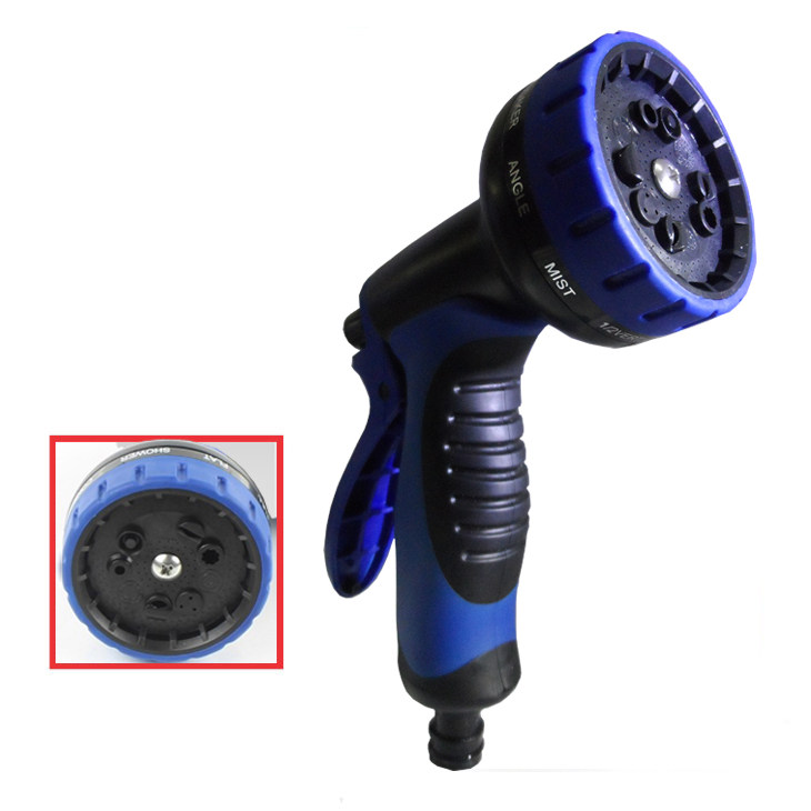 Multifunctional imported shower head with seven sections and eight sections of watering nozzle adjustable telescopic water drum car wash flushing spray water gun head