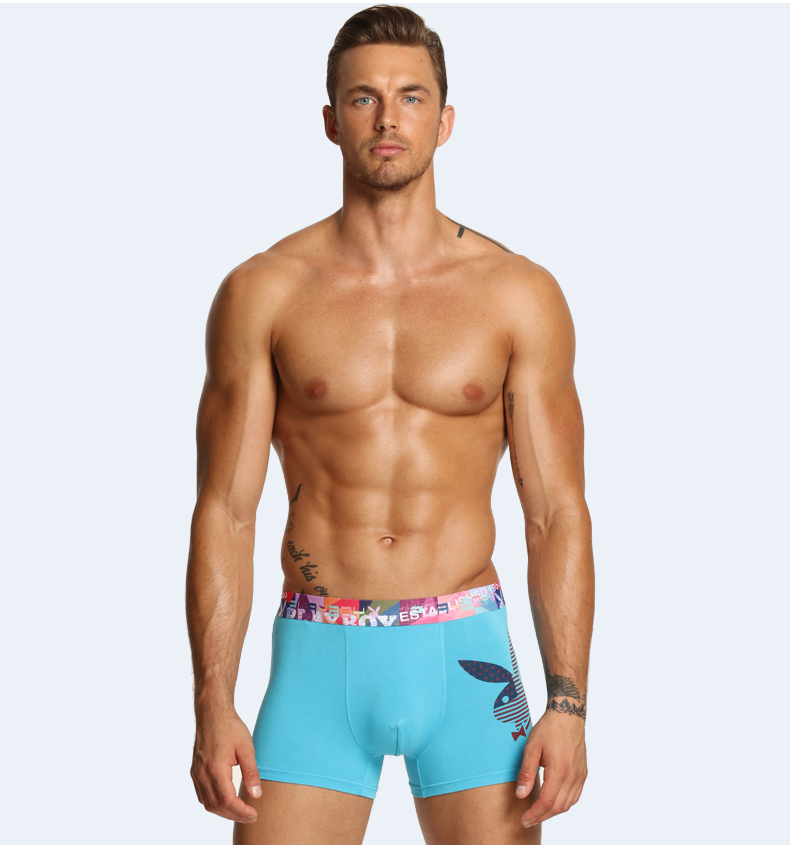 7-Pack of Playboy Week Quần Boxer Tóm tắt Đặt Hộp quà tặng cho bạn trai Quà tặng Quần lót lụa băng set do lot nu