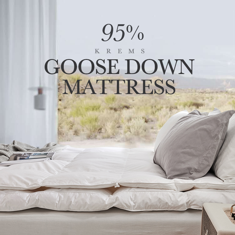 North American Sheraton Five-Star Hotel Style White Goose down Mattress Soft Cushion Mattress Hotel Thickened Double-Layer Goose down Pad