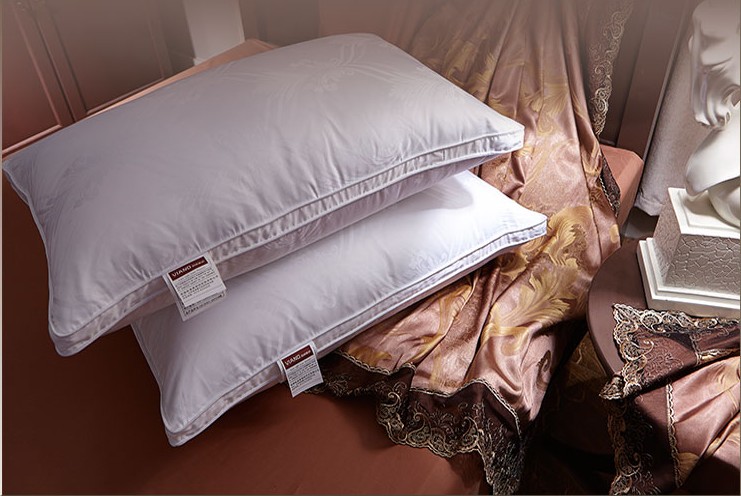Xuất khẩu sang Thụy Sĩ Hilton 98% White Goose Down Gối Gối Gối Khách sạn phục hồi chậm - Gối gối chữ c