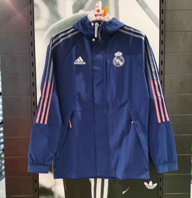 Adidas 2021 Real Madrid Football Rain Jacket Gn4983