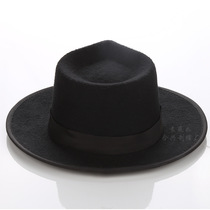 Autumn and winter upscale fur hats retro jazz mens middle aged hat on the beach big along the laity hat